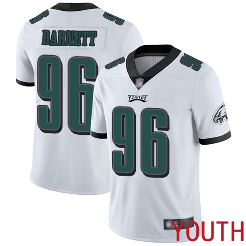 Youth Philadelphia Eagles #96 Derek Barnett White Vapor Untouchable NFL Jersey Limited Player Football->youth nfl jersey->Youth Jersey